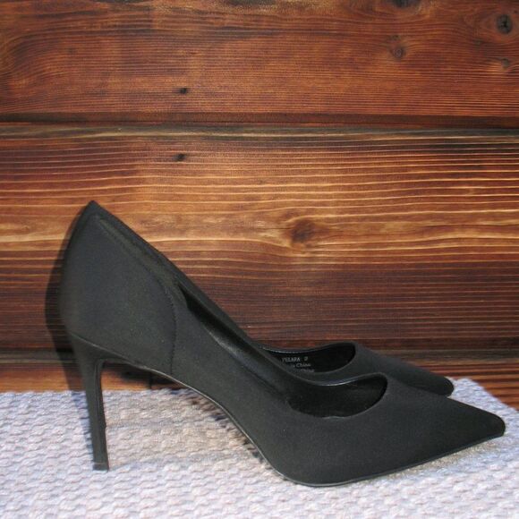 Jeffrey Campbell Womens 9 Black Pointed Toe Classic Pumps Heels Shoes - Picture 5 of 9